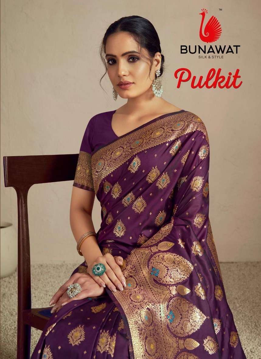 PULKIT BY BUNAWAT 1001 TO 1006 SERIES KANJIVARM SILK PRINT SAREES