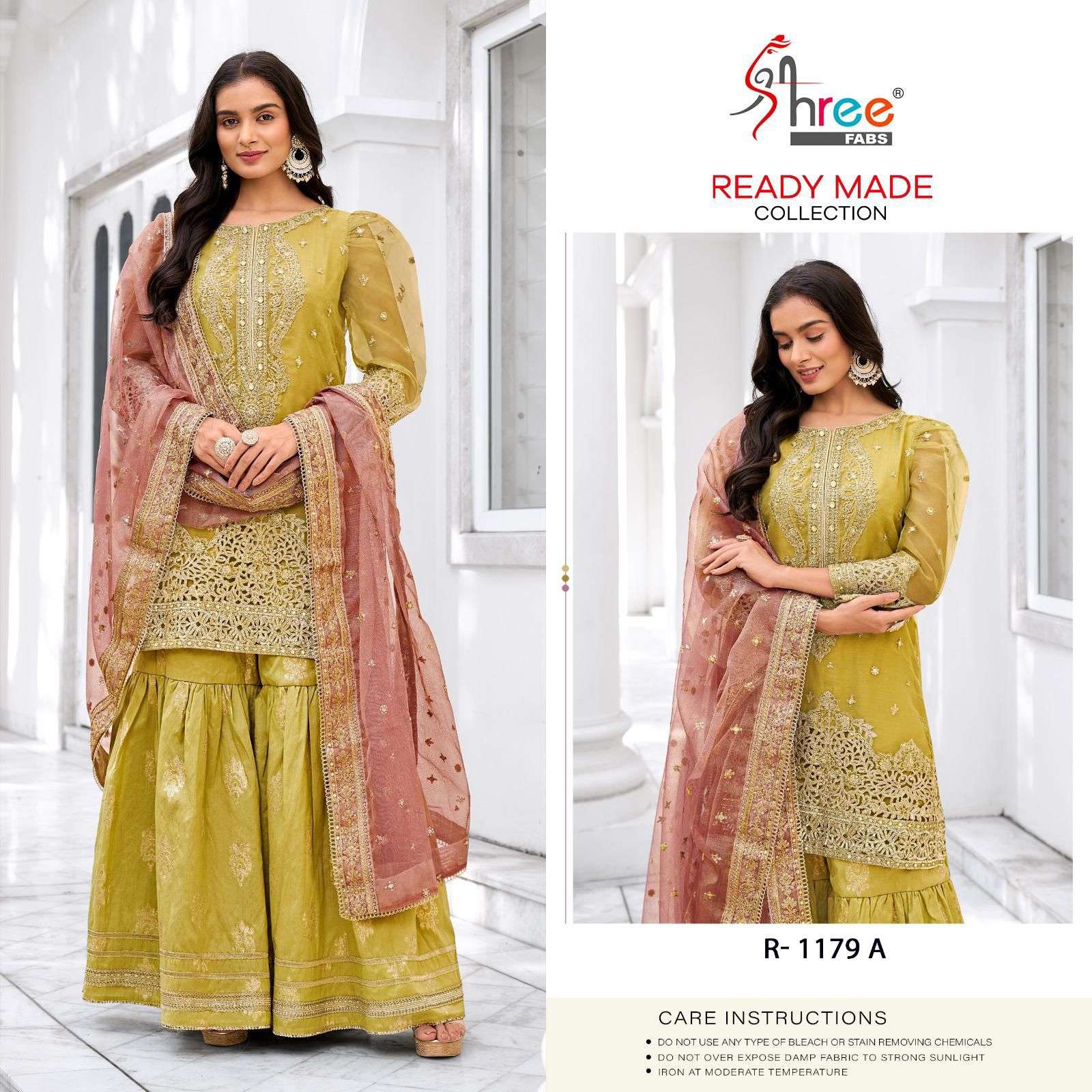 R-1179 COLOURS BY SHREE FABS 1179-A TO 1179-D EMBROIDERED ORGANZA PAKISTANI DRESSES