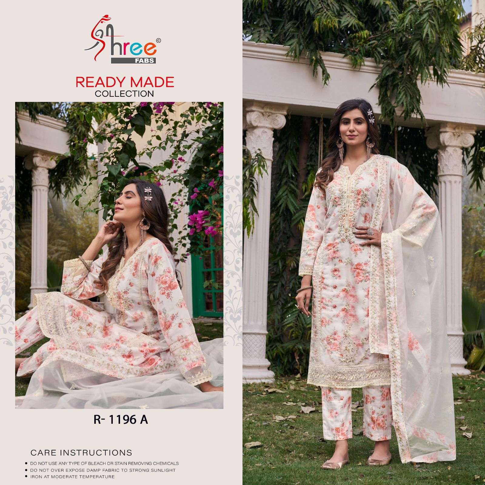 R-1196 COLOURS BY SHREE FABS HEAVY EMBROIDERED ORGANZA PAKISTANI DRESSES