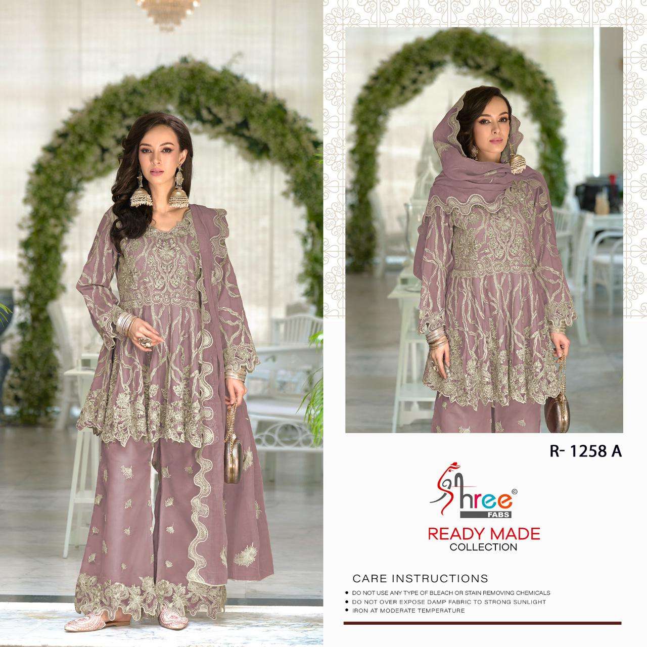 R-1258 COLOURS BY SHREE FABS HEAVY EMBROIDERED ORGANZA PAKISTANI DRESSES