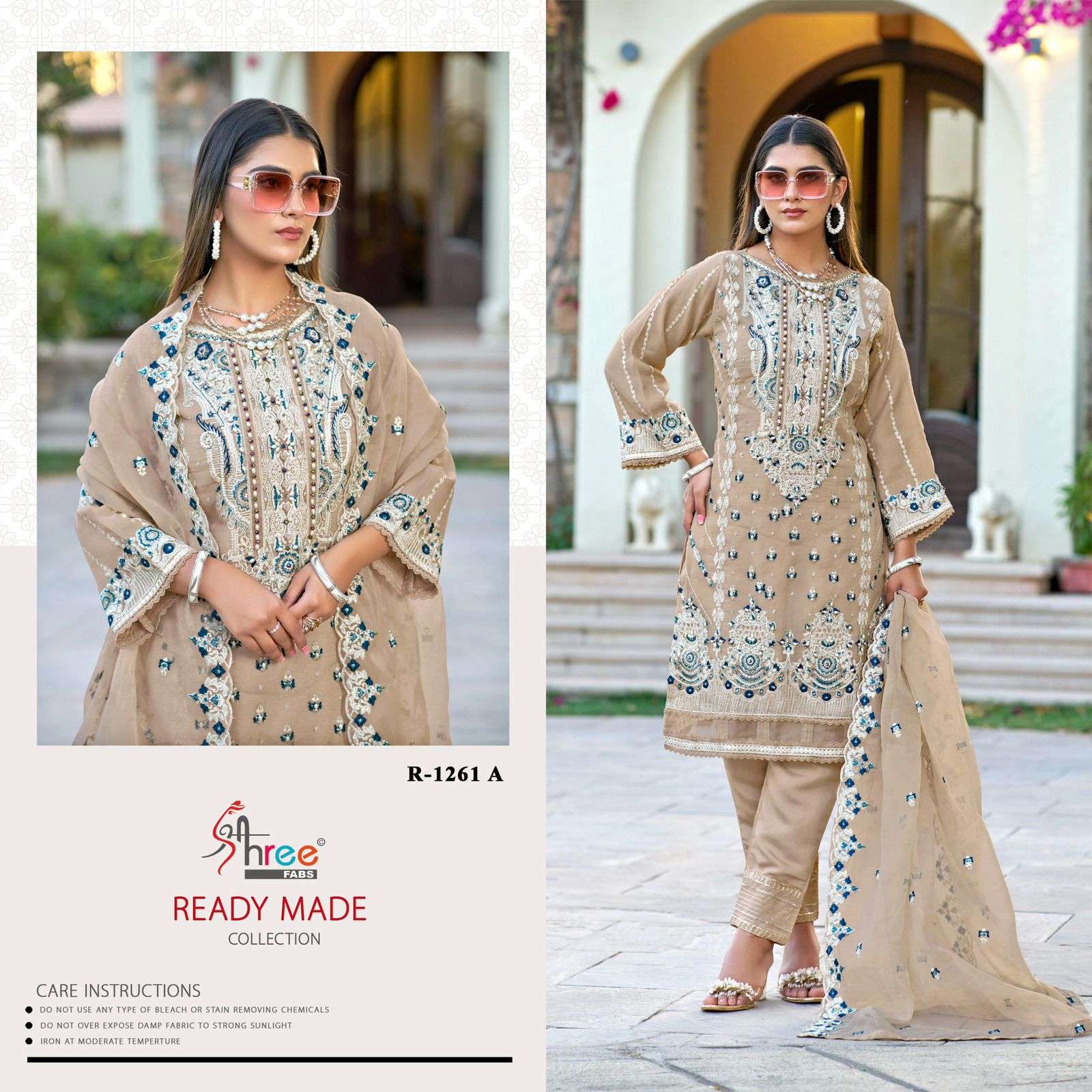 R-1261 COLOURS BY SHREE FABS HEAVY EMBROIDERED ORGANZA PAKISTANI DRESSES