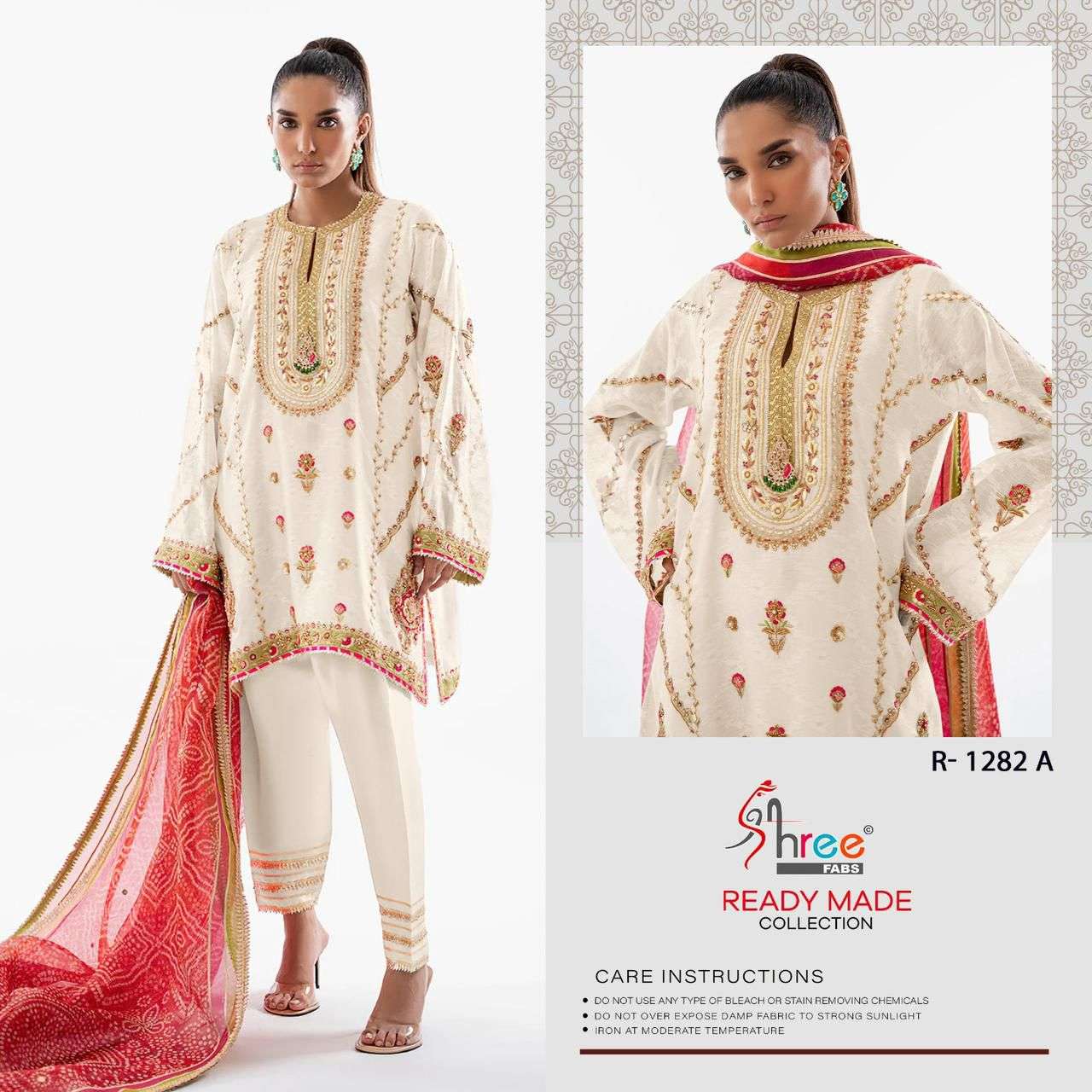 R-1282 COLOURS BY SHREE FABS HEAVY EMBROIDERED ORGANZA PAKISTANI DRESSES