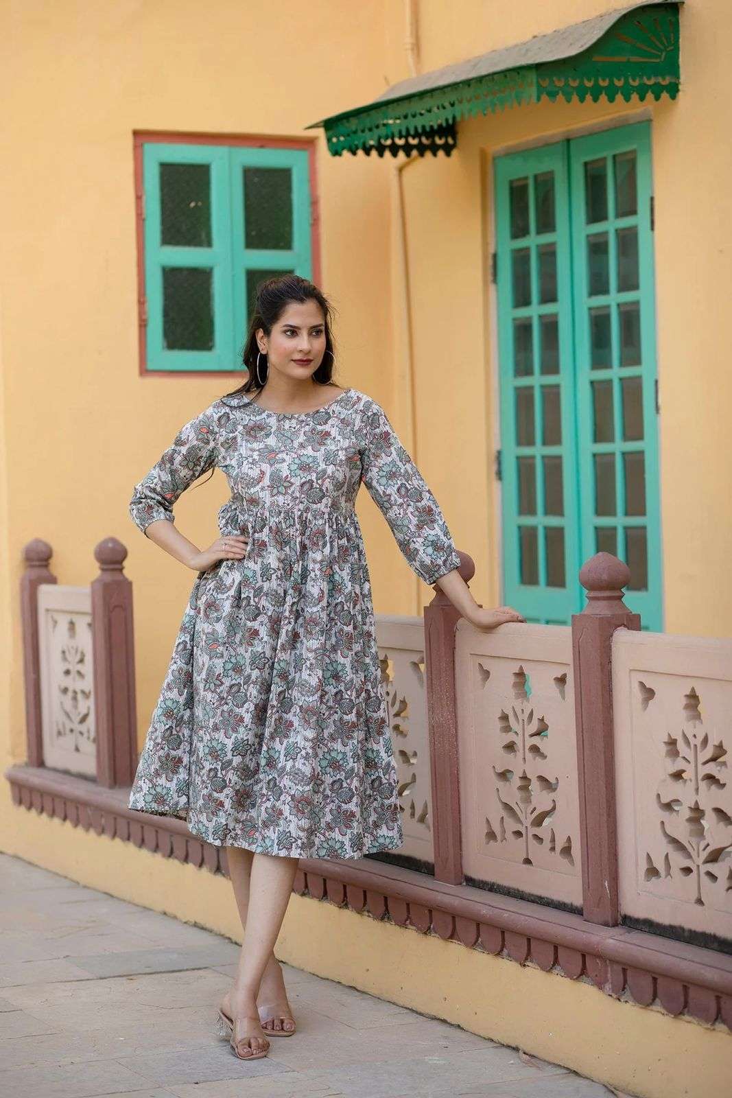 RAMIYA VOL-195 BY ASLIWHOLESALE DESIGNER FACNY COTTON PRINT KURTIS 