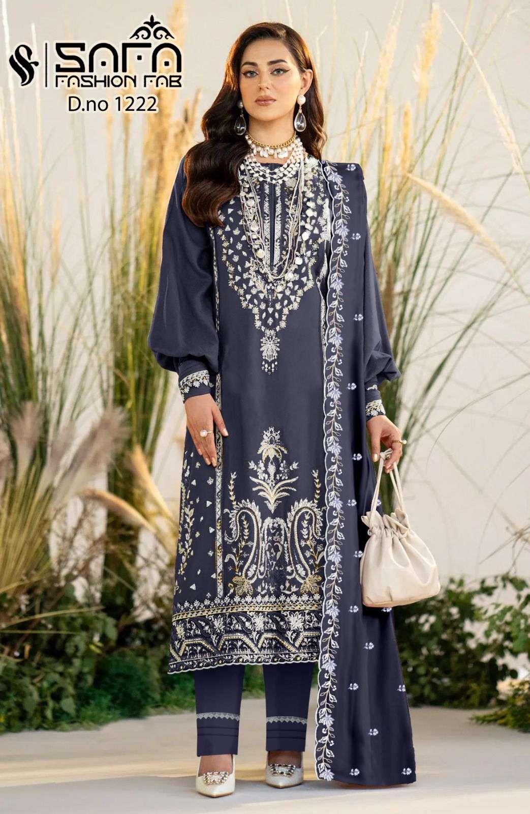 SAFA 1222 COLOURS BY SAFA FASHION HUB GEORGETTE STITCHED PAKISTANI DRESSES