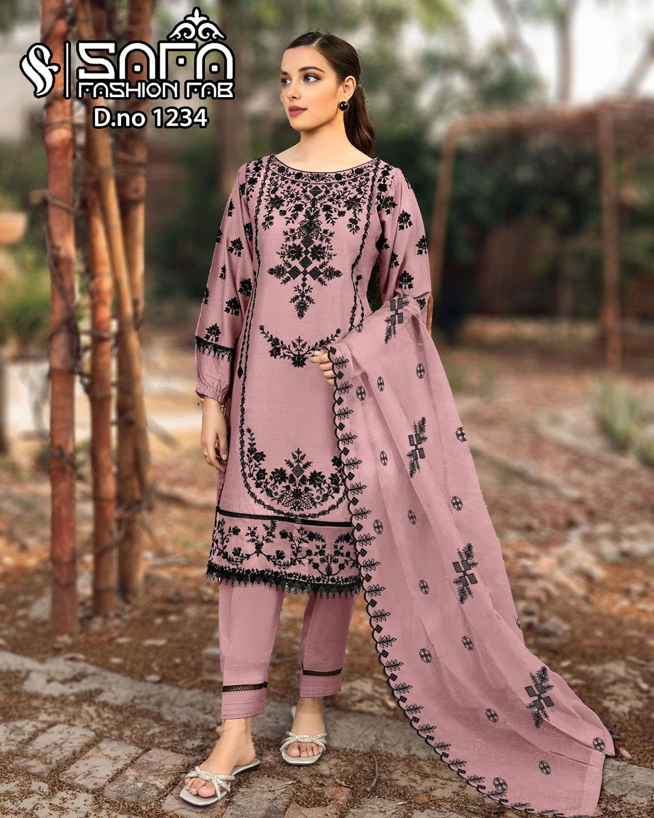 SAFA 1234 COLOURS BY SAFA FASHION HUB ORGANZA STITCHED PAKISTANI DRESSES