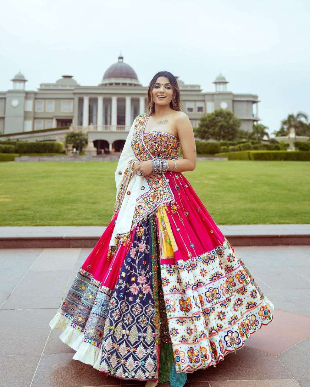 SF-1389 COLOUR BY ASLIWHOLESALE HEAVY DESIGNER BUTTER SILK PRINTED LEHENGAS