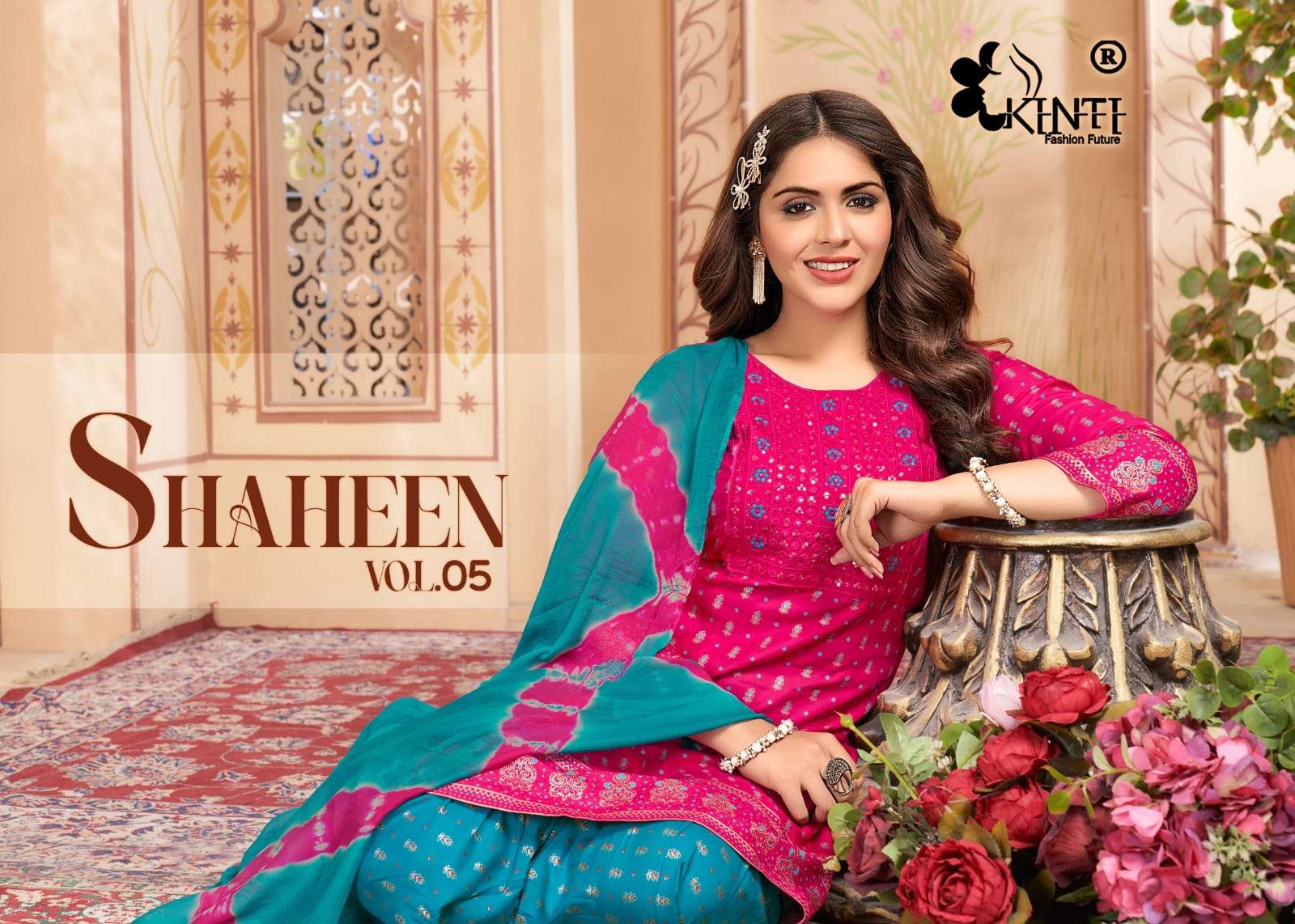 SHAHEEN VOL-05 BY KINTI 101 TO 106 SERIES FANCY RAYON STITCHED DRESSES