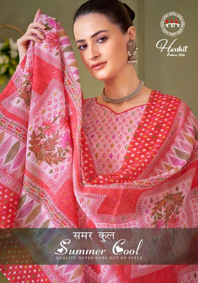 SUMMER COOL BY HARSHIT FASHION HUB 1508-001 TO 1508-008 SERIES COTTON DRESSES