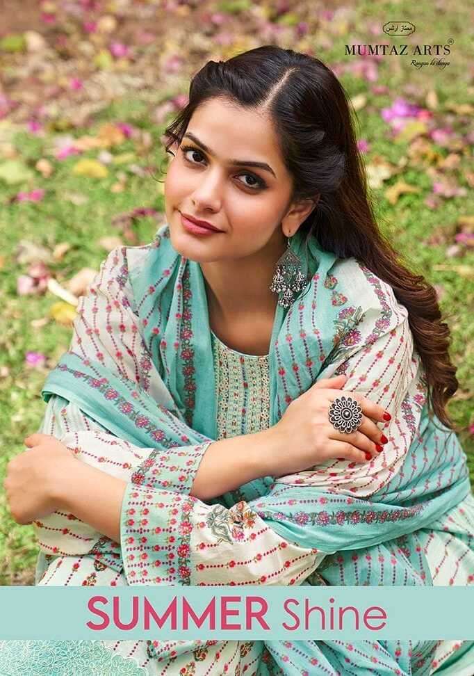 SUMMER SHINE BY MUMTAZ ARTS 14001 TO 14006 SERIES LAWN COTTON PRINT EMBROIDERY DRESSES