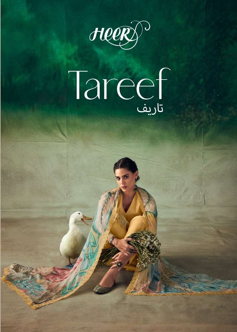 TAREEF BY HEER 9271 TO 9276 SERIES PURE MUSLIN WORK DIGITAL PRINTED DRESSES