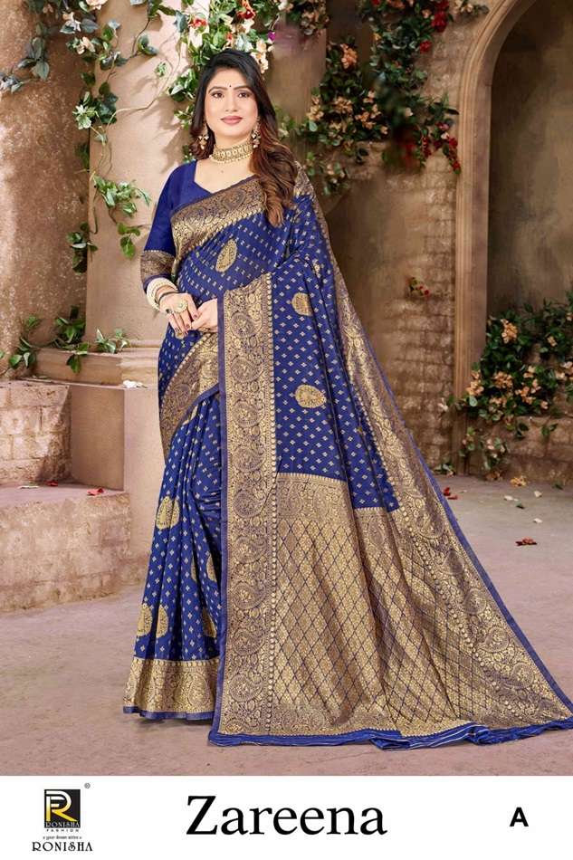 ZAREENA BY RONISHA FASHION DESIGNER FANCY BANARASI SILK SAREES