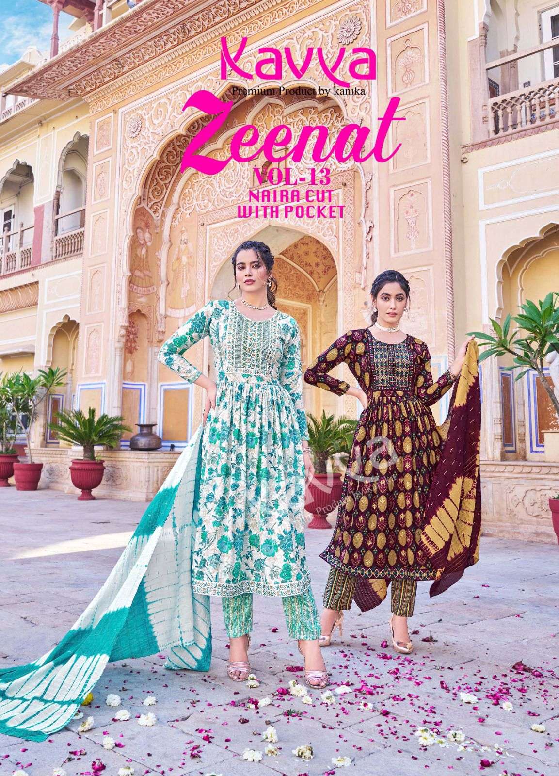 ZEENAT VOL-13 BY KAVYA 13001 TO 13010 SERIES CAPSULE PRINTED DRESSES