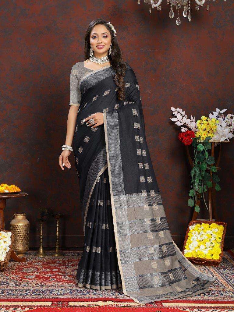 3273 HIRVA BY ASLIWHOLESALE DESIGNER SOFT COTTON JACQUARD SILK SAREES