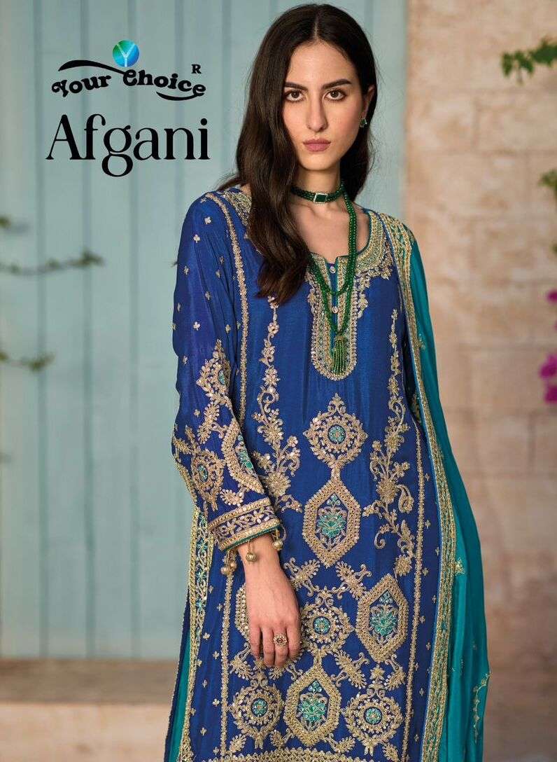 AFGANI BY YOUR CHOICE 1001 TO 1002 SERIES HEAVY PREMIUM CHINON DRESSES