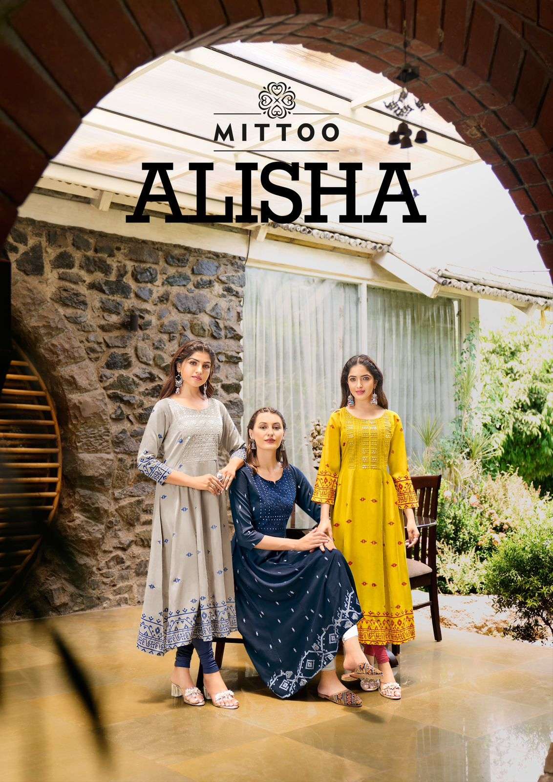 ALISHA BY MITTOO 1001 TO 1004 SERIES FANCY RAYON PRINTED KURTIS