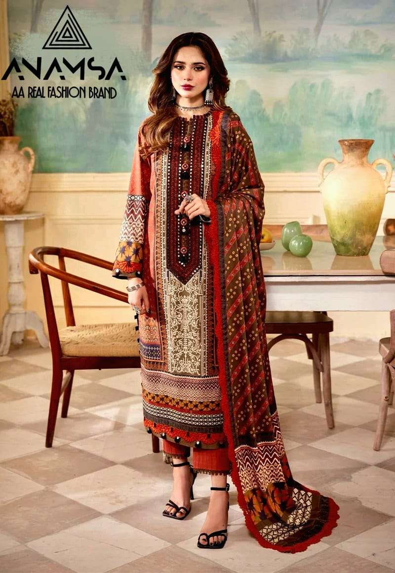 ANAMSA 441 BY ANAMSA DESIGNER PURE HEAVY JAAM COTTON WORK DRESS