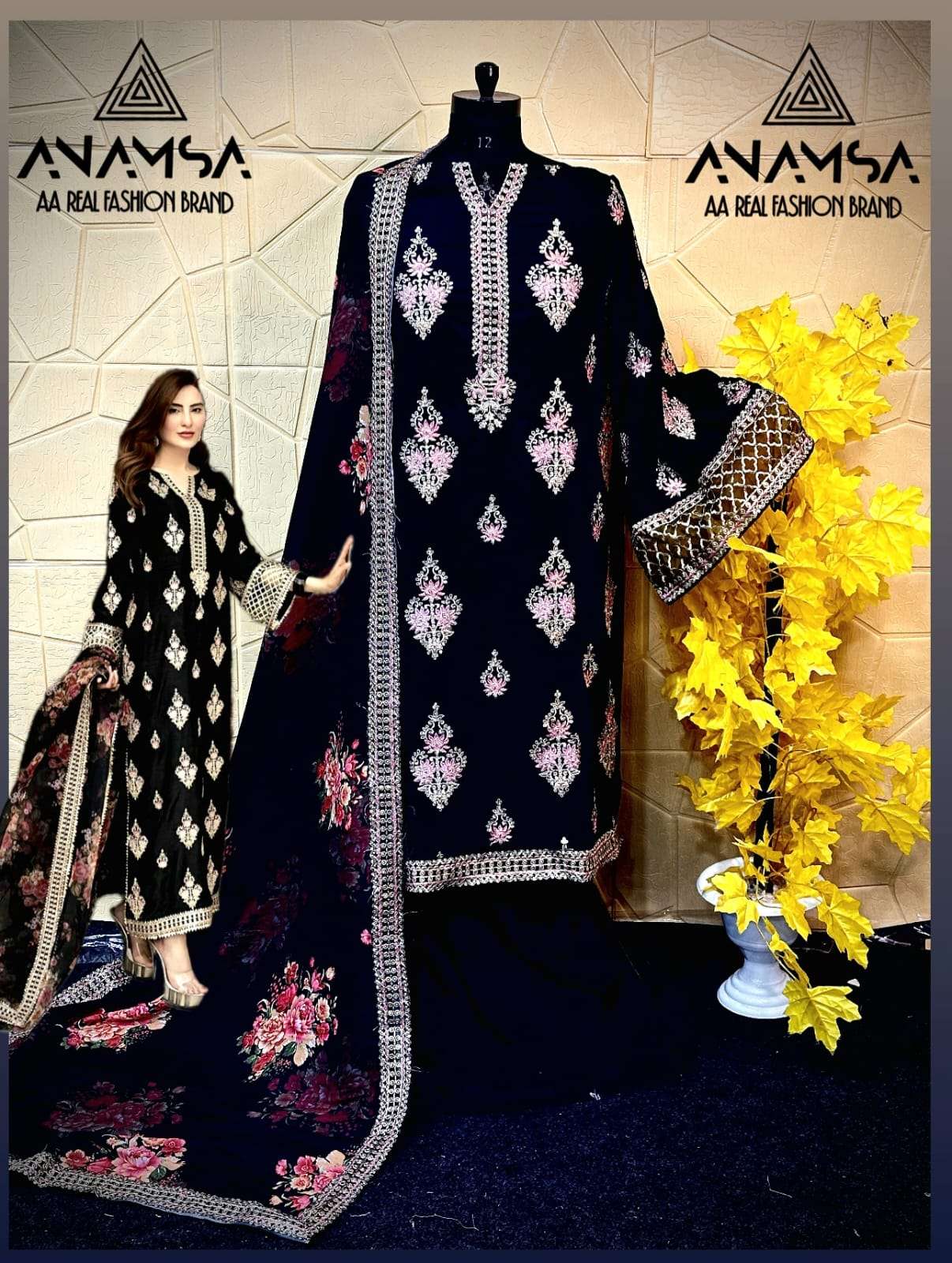 ANAMSA 449 BY ANAMSA DESIGNER PURE HEAVY RAYON COTTON WORK DRESS