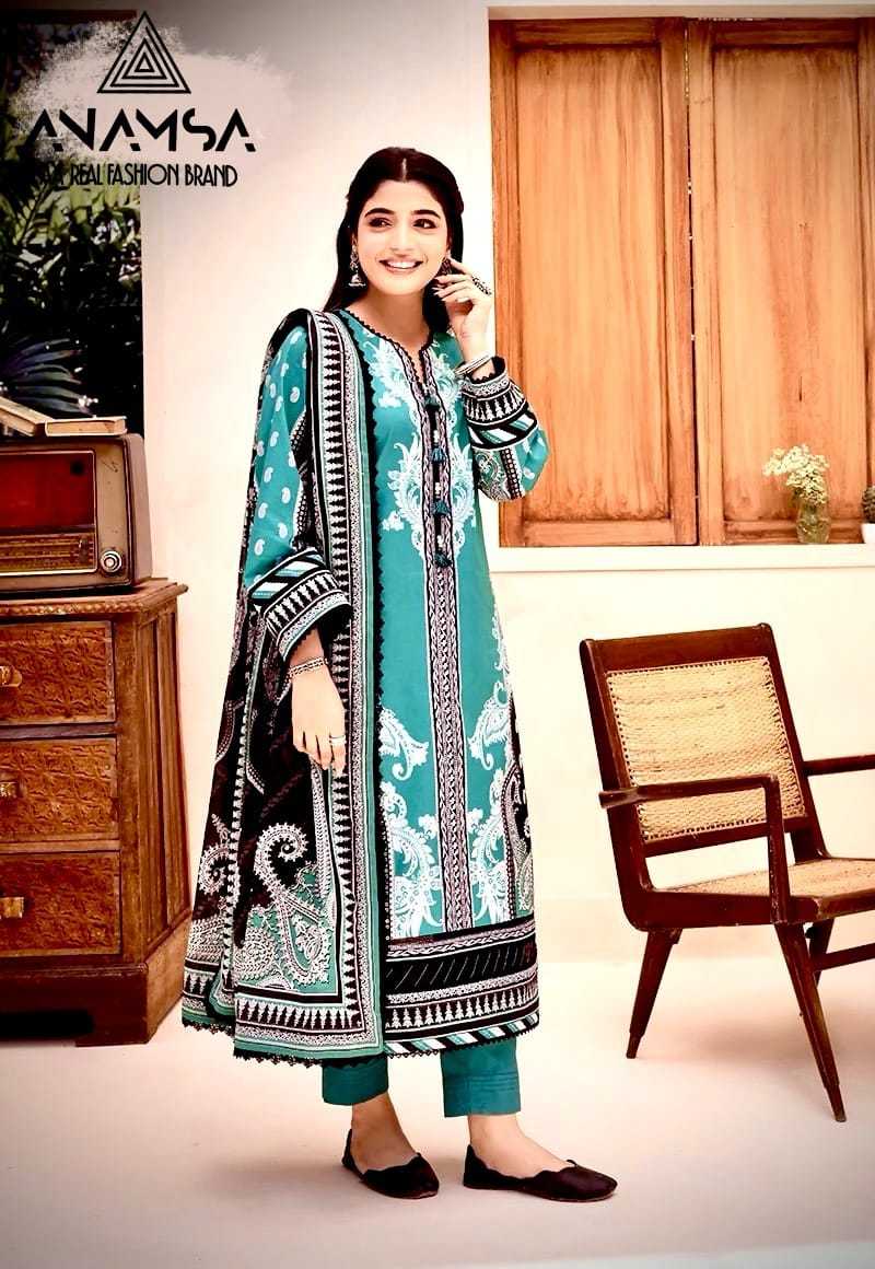 ANAMSA 453 BY ANAMSA DESIGNER PURE HEAVY JAAM COTTON WORK DRESS