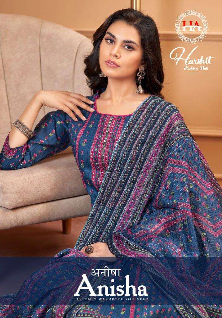 ANISHA BY HARSHIT FASHION HUB 1524-001 TO 1524-008 SERIES COTTON DRESSES