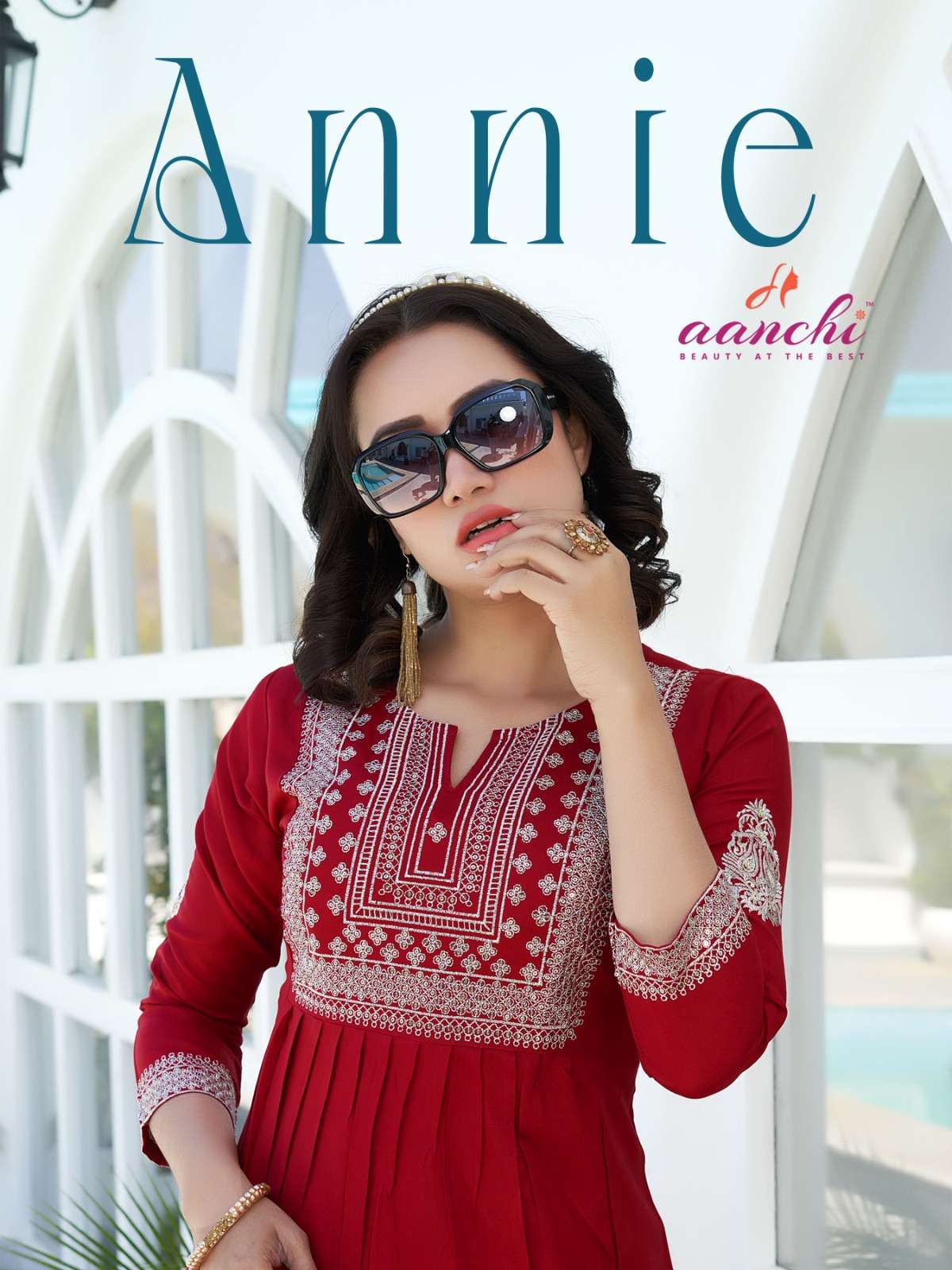 ANNIE BY AANCHI 1001 TO 1006 SERIES FANCY RAYON PRINTED KURTIS