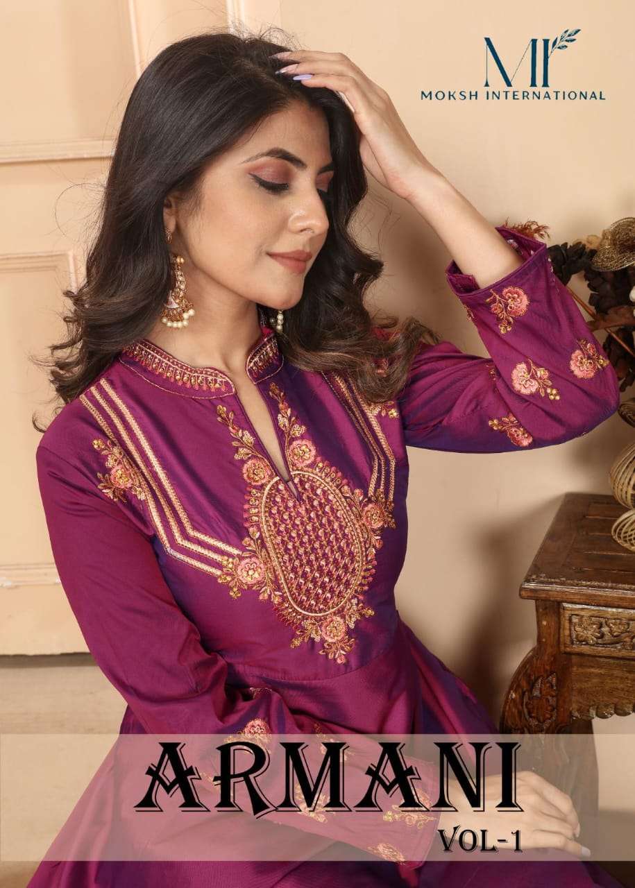 ARMANI VOL-01 BY MOKSH INTERNATIONAL DESIGNER SILK PRINTED GOWNS