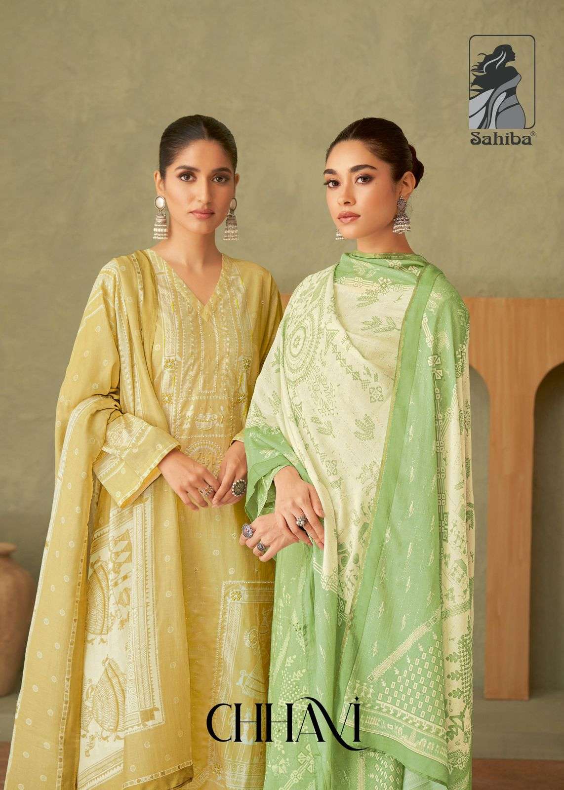 CHHAVI BY SAHIBA DESIGNER PURE COTTON LAWN DIGITAL PRINT HANDWORK DRESSES