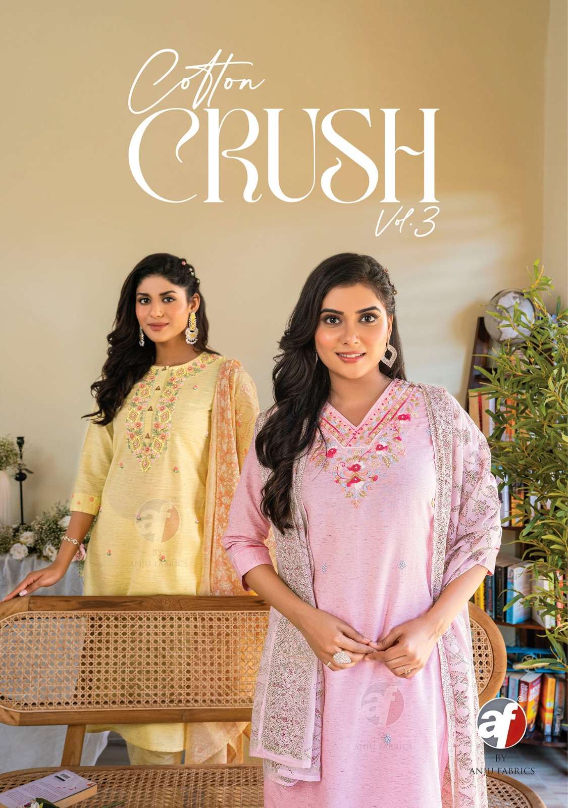 COTTON CRUSH VOL-03 BY ANJU FABRICS 5681 TO 5686 SERIES COTTON PRINT DRESSES