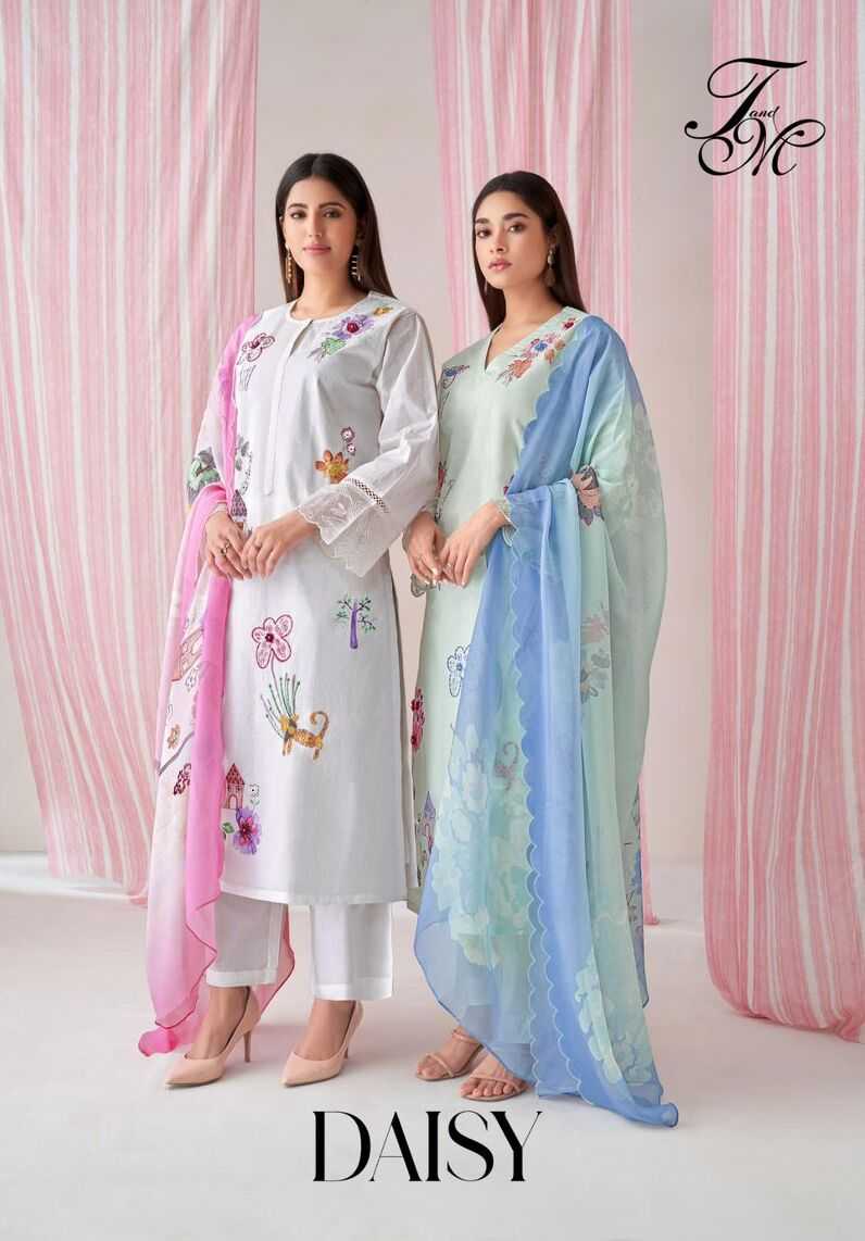 DAISY BY SAHIBA DESIGNER PURE ORGANZA DIGITAL PRINT HANDWORK DRESSES