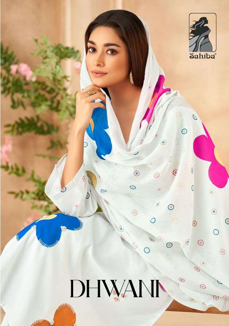 DHWANI BY SAHIBA DESIGNER PURE COTTON LAWN DIGITAL PRINT HANDWORK DRESSES