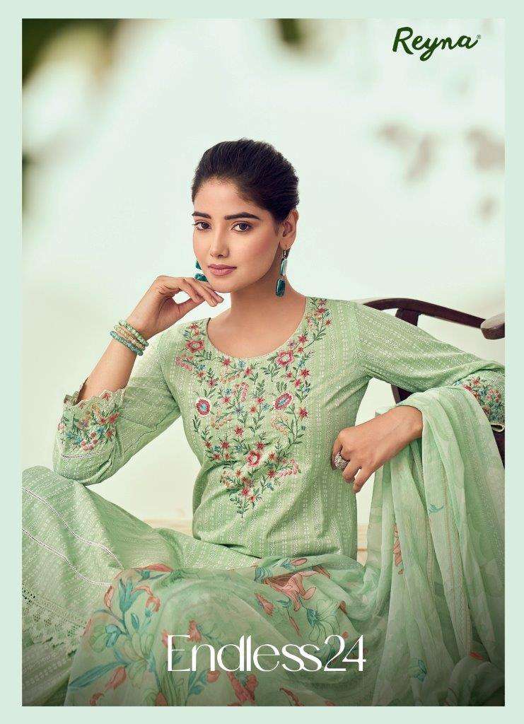 ENDLESS 24 BY REYNA DESIGNER FANCY PURE COTTON PRINT EMBROIDERY DRESSES