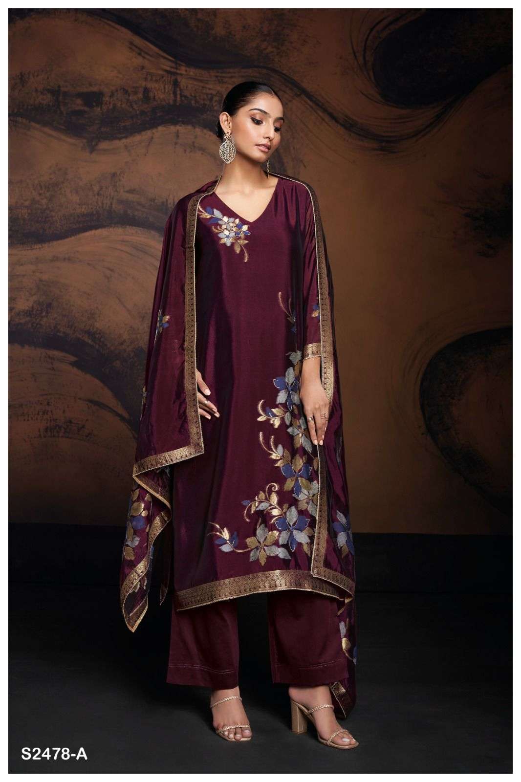 EVANIA 2478 BY GANGA FASHIONS HEAVY PREMIUM VISCOSE SILK DIGITAL PRINT DRESSES