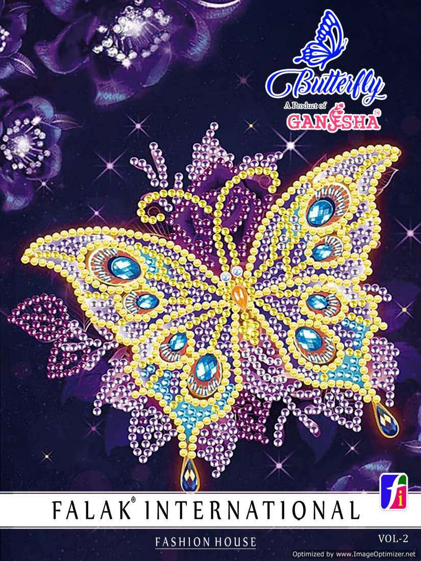 FALAK GANESHA BUTTERFLY-02 BY ASLIWHOLESALE DESIGNER COTTON PRINTED SAREES