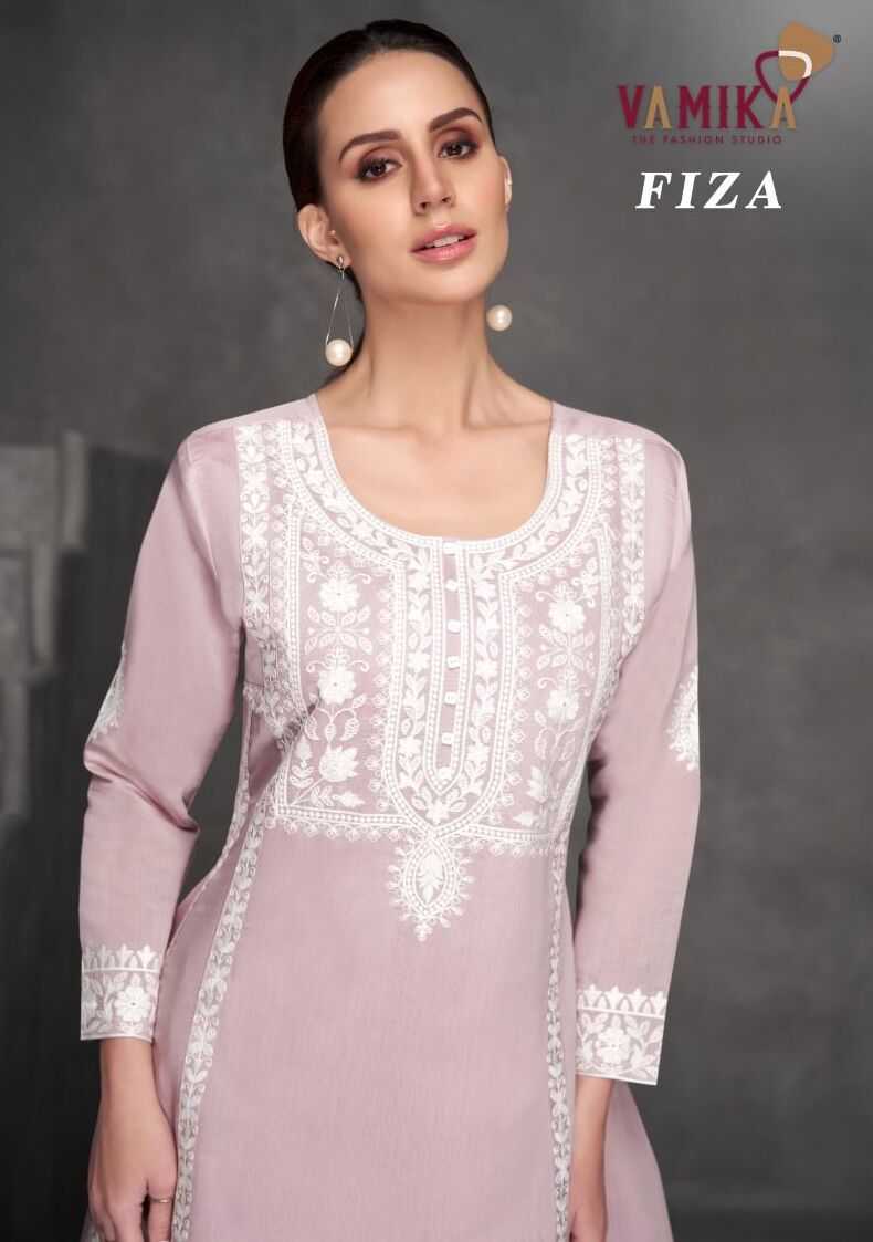 FIZA BY VAMIKA 1821-A TO 1821-D SERIES VISCOSE SILK STITCHED KURTIS AND PANTS