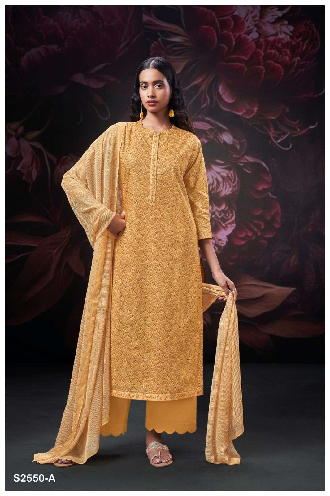 HESHA 2550 BY GANGA FASHIONS HEAVY PREMIUM COTTON SILK WORK DRESSES