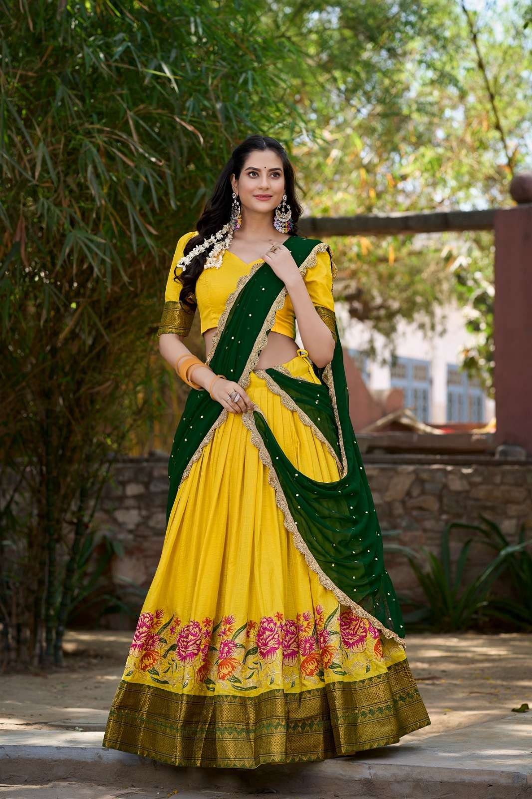 ISHAANI 1518 BY ASLIWHOLESALE DESIGNER PURE FANCY COTTON SILK EMBROIDERY LEHENGAS