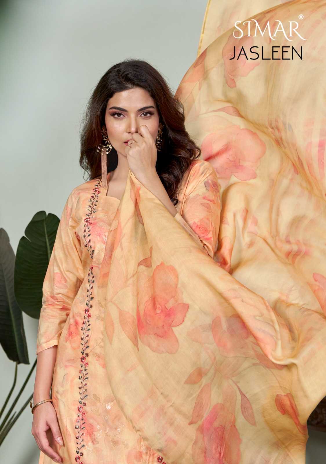 JASLEEN BY SIMAR HEAVY PREMIUM COTTON LAWN DIGITAL PRINT WITH WORK DRESSES