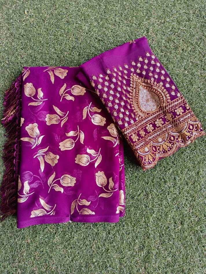 KAJAL VOL-22 BY ASLIWHOLESALE DESIGNER SOFT GEORGETTE FOIL SAREES