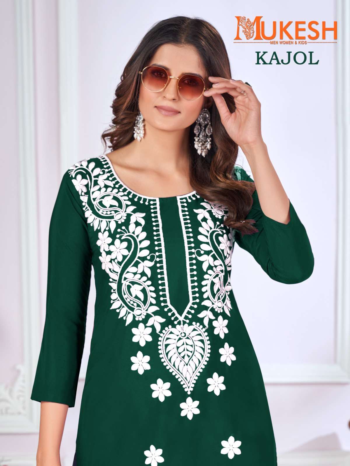 KAJOL BY ASLIWHOLESALE 1001 TO 1006 SERIES HEAVY RAYON WORK KURTIS