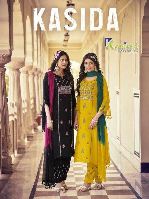 KASIDA VOL-1 BY KARISSA 1001 TO 1004 SERIES RAYON STITCHED DRESSES