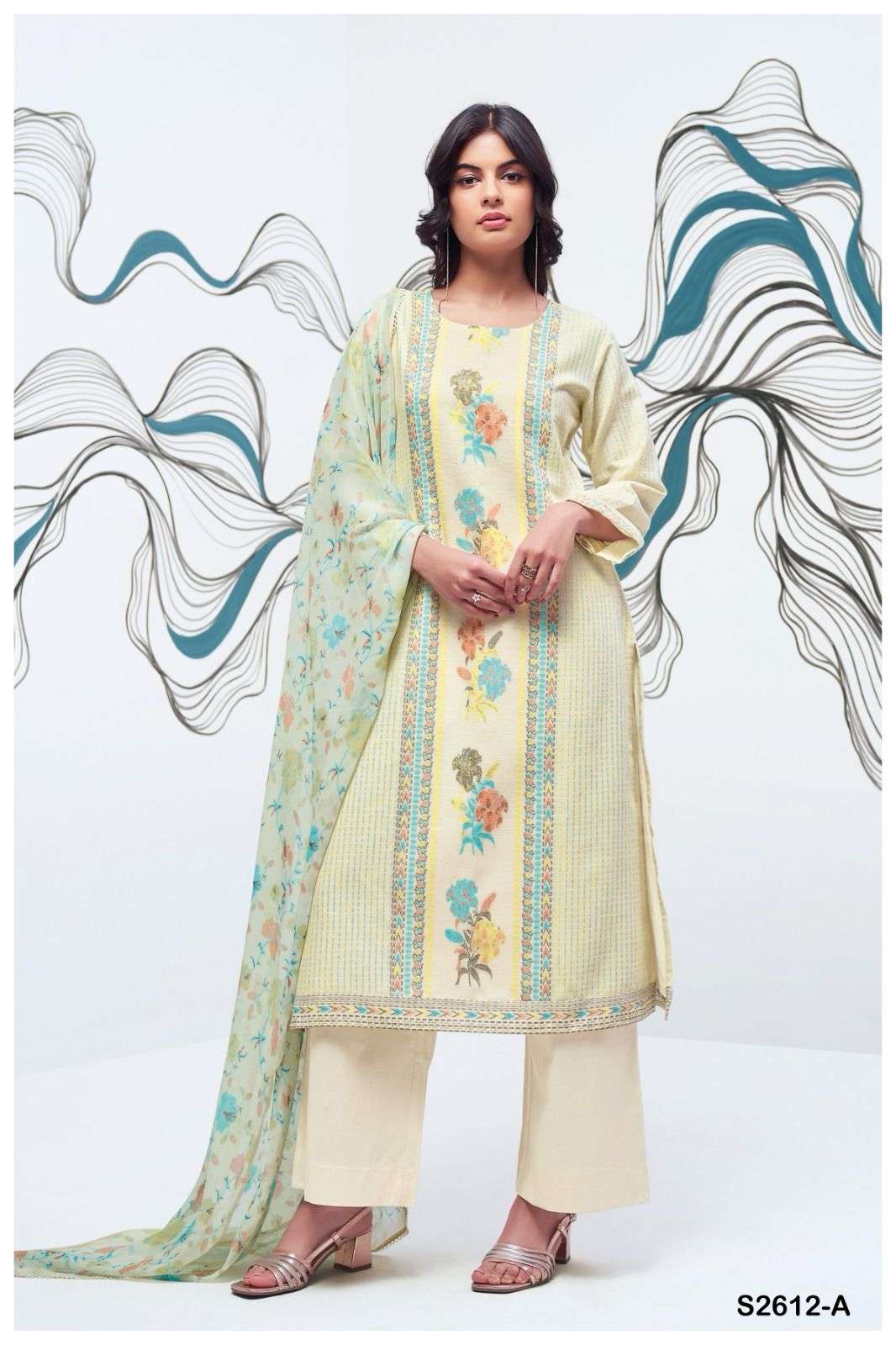 LAKELYN 2612 BY GANGA FASHIONS HEAVY PREMIUM JACQUARD DIGITAL PRINT DRESSES