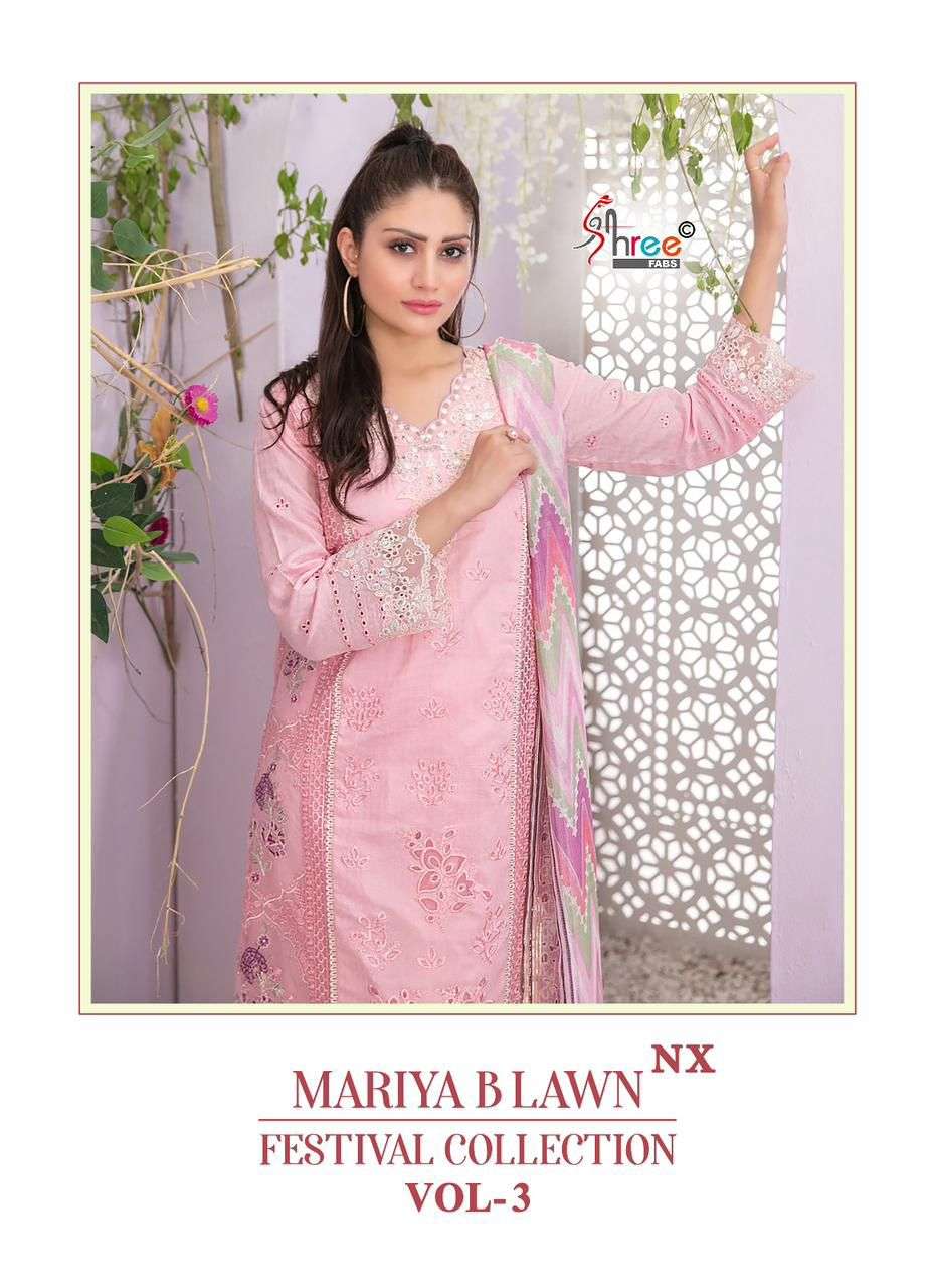 MARIYA B LAWN FESTIVAL COLLECTION VOL-03 NX BY SHREE FABS COTTON PRINTED DRESSES