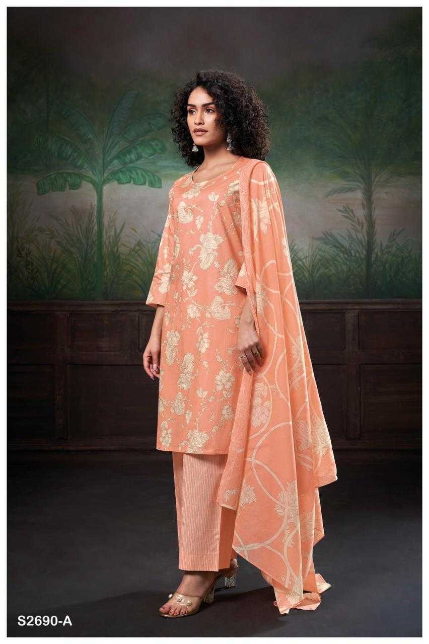 MISHA 2690 BY GANGA FASHIONS HEAVY PREMIUM COTTON DIGITAL PRINT DRESSES