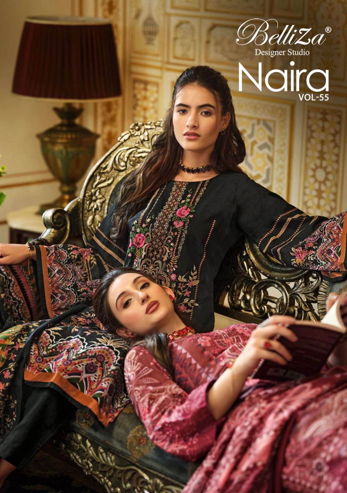 NAIRA VOL-55 BY BELLIZA 926-001 TO 926-008 SERIES COTTON EMBROIDERY DRESSES