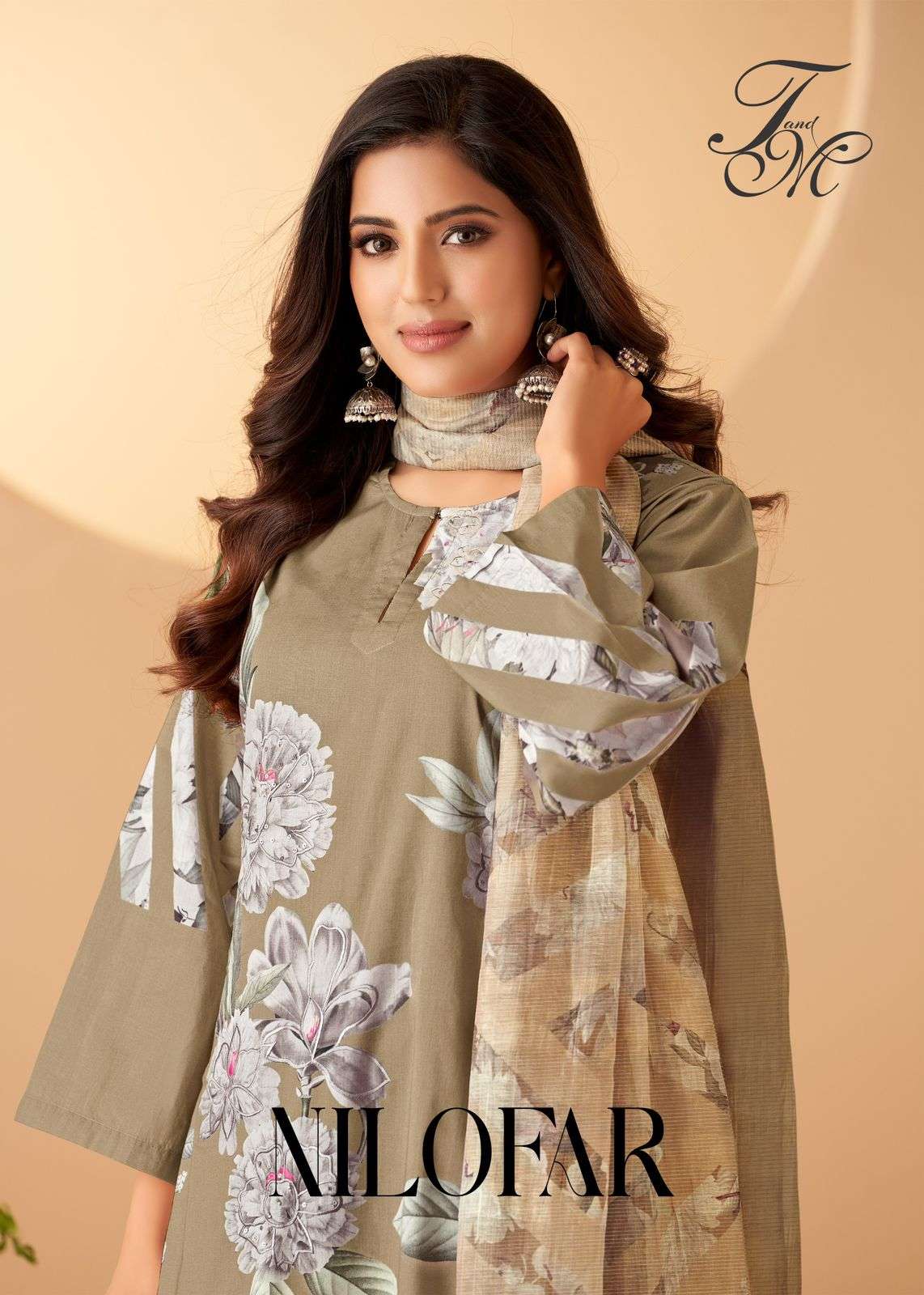 NILOFAR BY T AND M DESIGNER FANCY FABRIC DIGITAL PRINT HANDWORK DRESSES