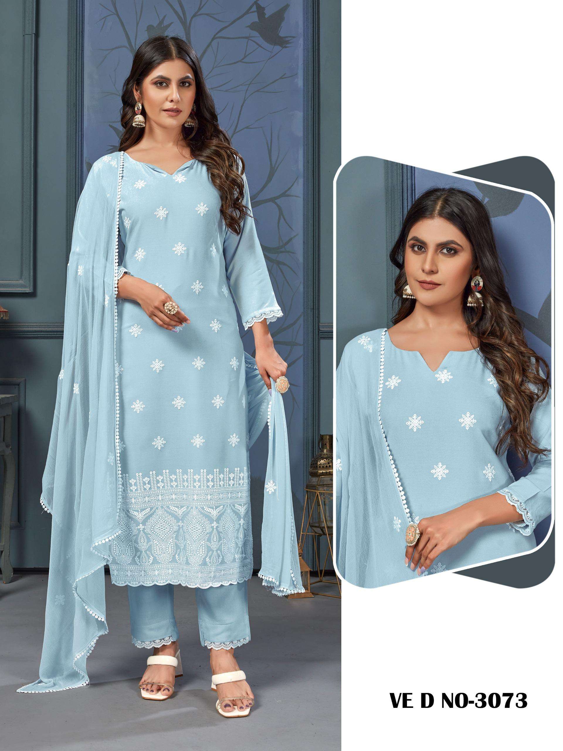 NIMITA VOL-46 BY ASLIWHOLESALE 3073 AND 3076 FACNY PURE RAYON PRINTED DRESSES