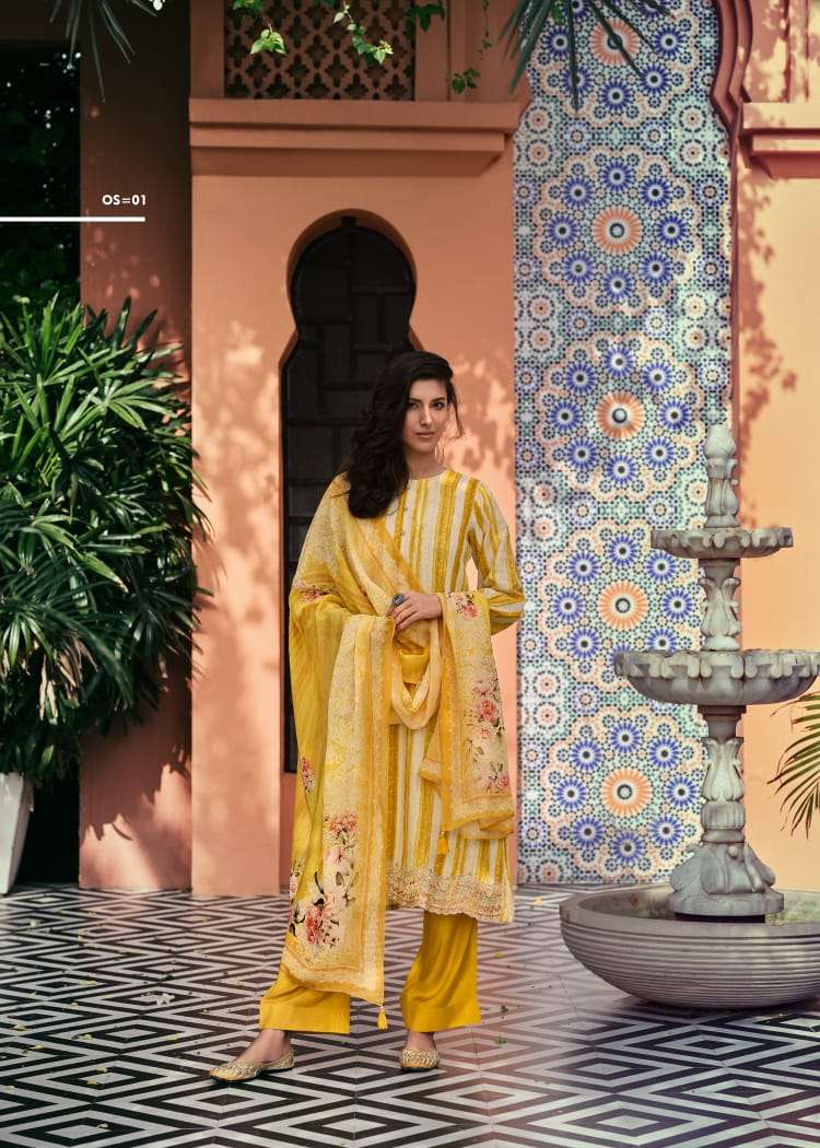 ONSARA BY VARSHA 01 TO 04 SERIES COTTON LINEN DIGITAL PRINTED DRESSES