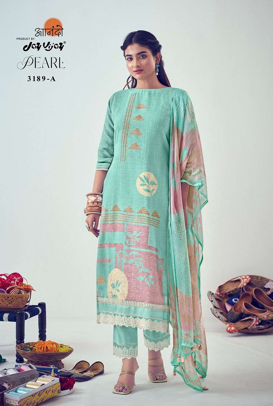 PEARL BY JAY VIJAY DESIGNER FANCY PURE COTTON LINEN BLOCK PRINT DRESSES