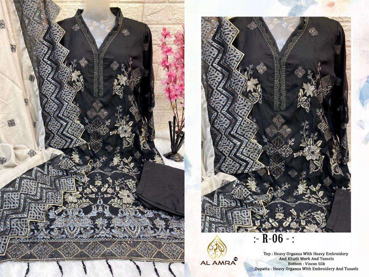 R-06 COLOURS BY AL AMRA HEAVY ORGANZA EMBROIDERY PAKISTANI DRESSES