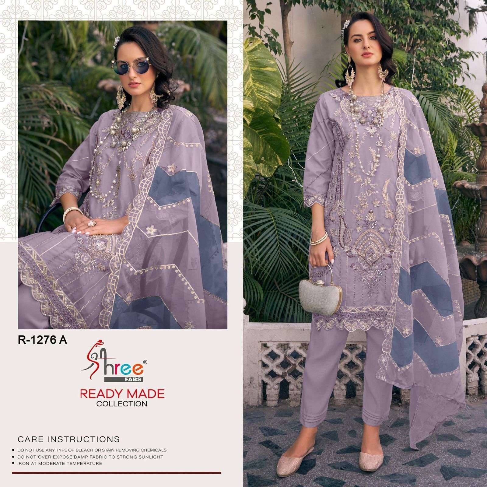 R-1276 COLOURS BY SHREE FABS HEAVY EMBROIDERED ORGANZA PAKISTANI DRESSES