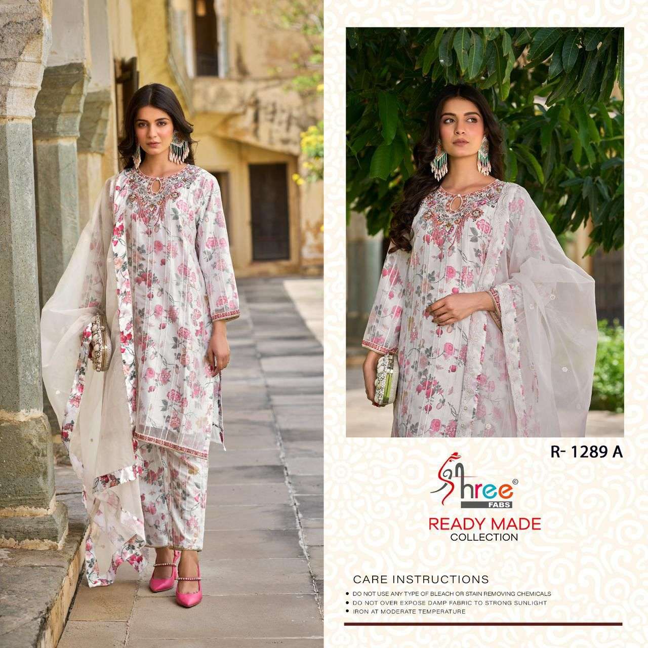 R-1289 COLOURS BY SHREE FABS HEAVY EMBROIDERED ORGANZA PAKISTANI DRESSES